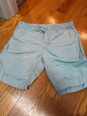 Hackett Light Blue Men’s Cotton Flat Front Shorts